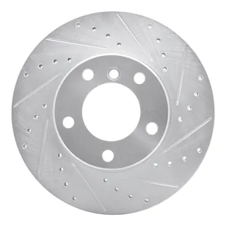 R1 Concepts EDZ-31043R Brake Rotor Drilled and Slotted Silver